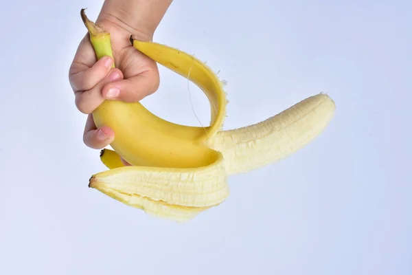 Banana Mão Close — Fotografia de Stock
