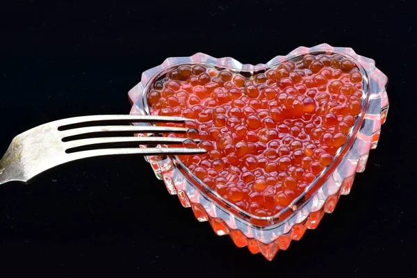 Röd Kaviar Från Fisk — Stockfoto