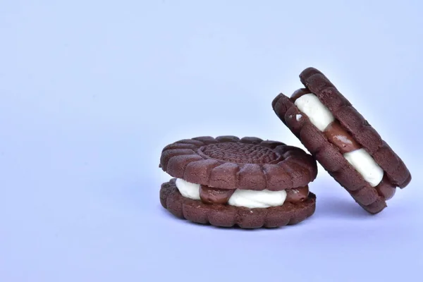 Delicious Chocolate Cookies Close — Stock Photo, Image