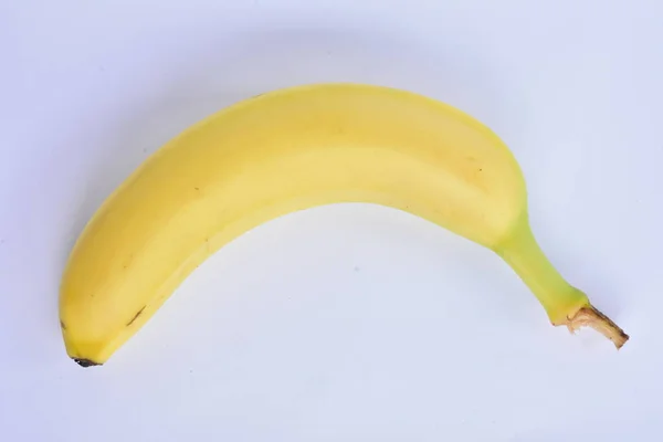 Banane Gros Plan Sur Fond Bleu — Photo