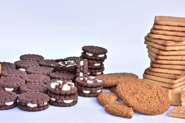 Variedade Diferentes Cookies Perto — Fotografia de Stock