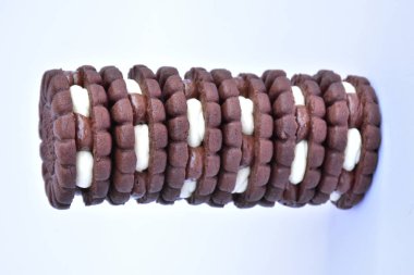 yuvarlak çikolata kurabiye yakın çekim 