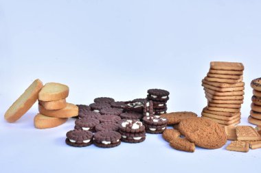 farklı kurabiye çeşitli yakın çekim