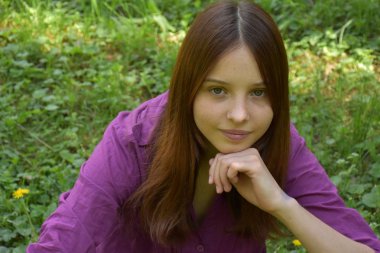 parkta kız yakın portre kadar 