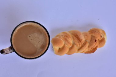 kahve ile sıcak topuz yakın çekim 