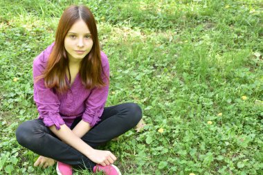 parkta kız yakın portre kadar 