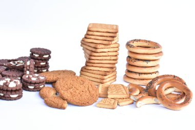 farklı kurabiye çeşitli yakın çekim