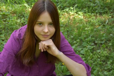 parkta kız yakın portre kadar 