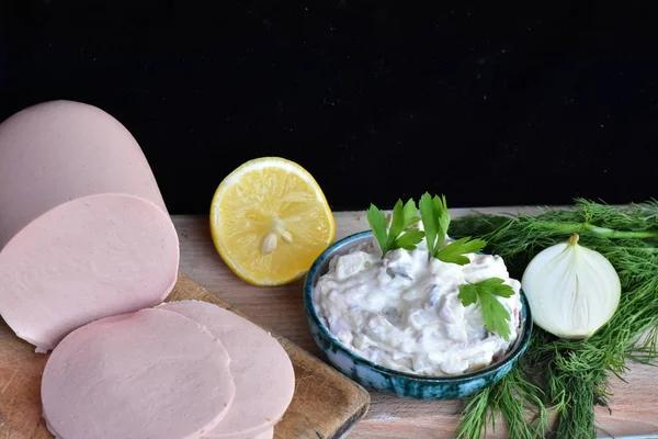 Traditional Russian Salad Close — Stock Photo, Image