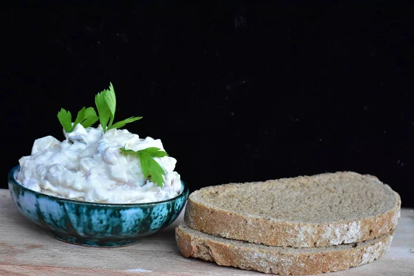 Traditioneller Russischer Salat Aus Nächster Nähe — Stockfoto