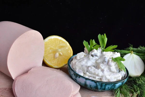 Ensalada Tradicional Rusa Cerca — Foto de Stock