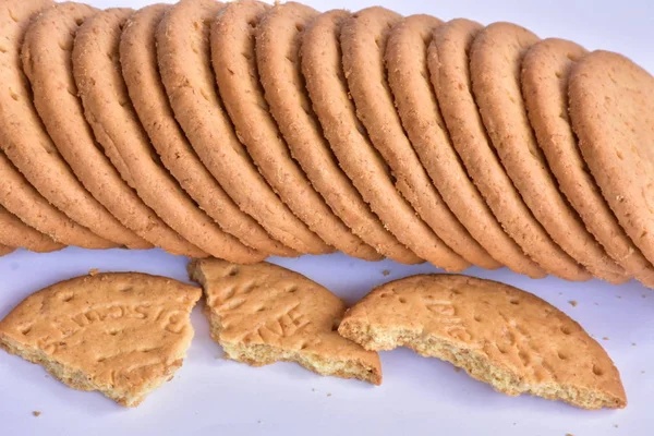 Knapperige Cookies Sluiten — Stockfoto