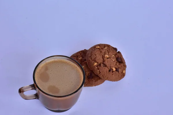 Una Taza Galletas Café Chocolate — Foto de Stock