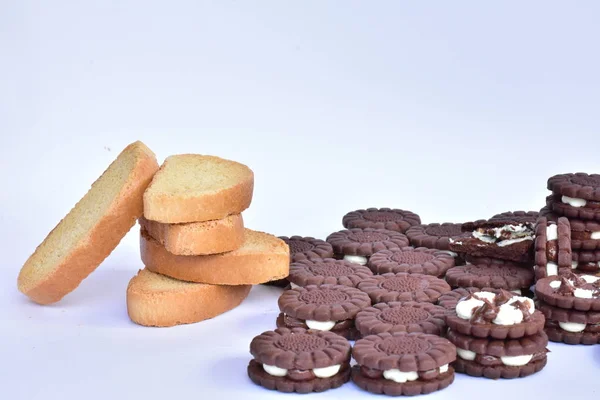 Variedade Diferentes Cookies Perto — Fotografia de Stock