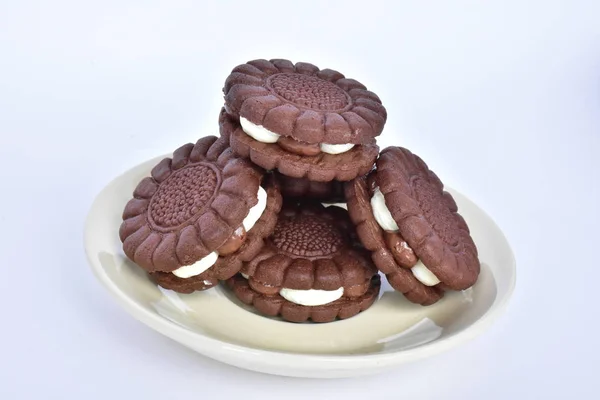 Chocolate Cookies Close — Stock Photo, Image