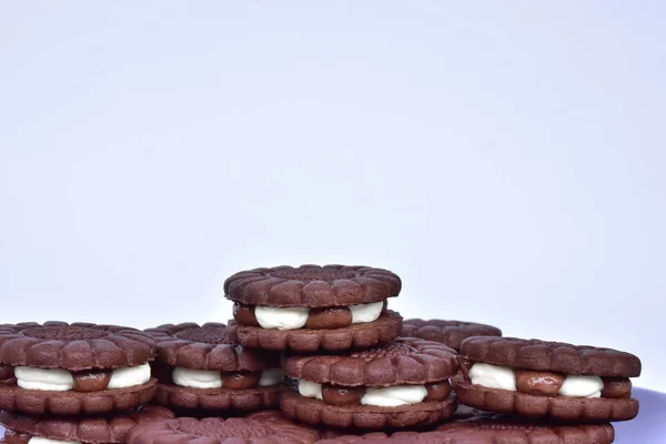 Leckere Schokoladenkekse Aus Nächster Nähe — Stockfoto