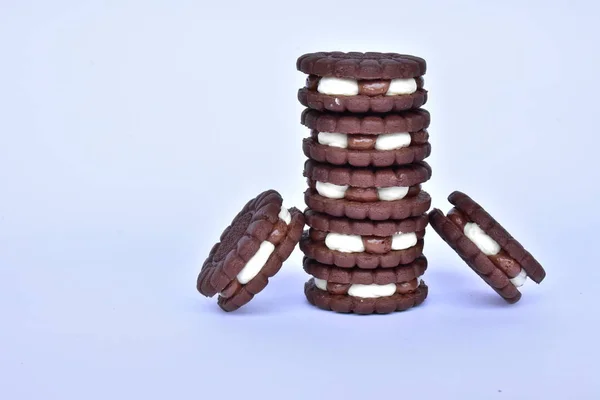 Läckra Chokladkakor Närbild — Stockfoto