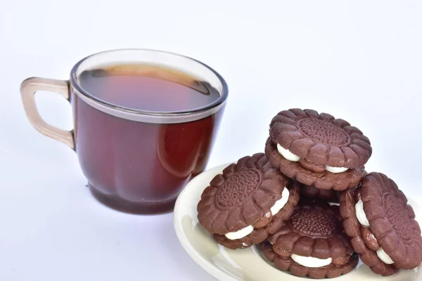 コーヒーやチョコレート チップ クッキーのカップ — ストック写真
