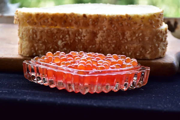 Caviar Vermelho Peixe — Fotografia de Stock