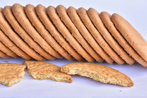 Ropogós Cookie Közelről — Stock Fotó