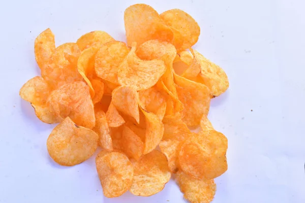 Kartoffelchips Aus Nächster Nähe — Stockfoto