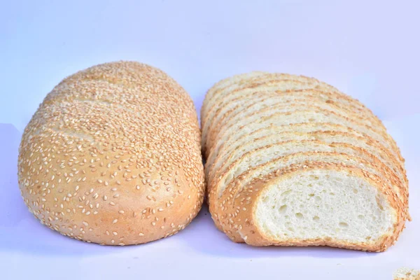 Weißbrot Mit Sesam — Stockfoto