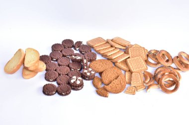 farklı kurabiye çeşitli yakın çekim 