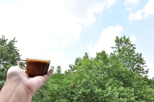 Filiżanka Kawy Tle — Zdjęcie stockowe
