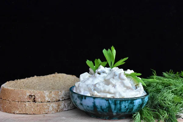 Ensalada Tradicional Rusa Cerca — Foto de Stock