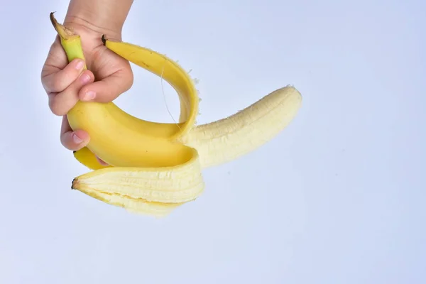 Banan Handen Nära Håll — Stockfoto