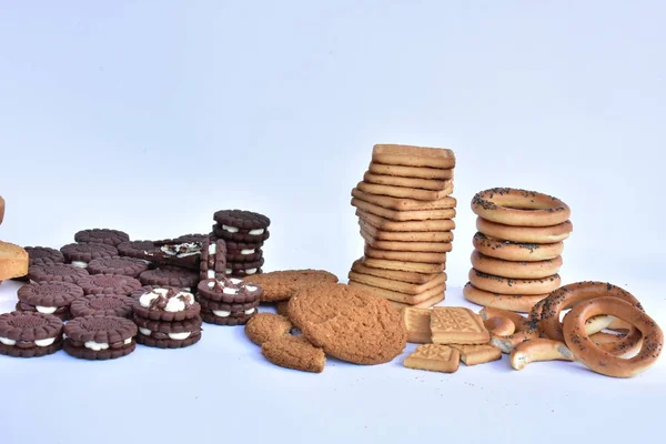 異なるクッキーの様々 なクローズ アップ — ストック写真
