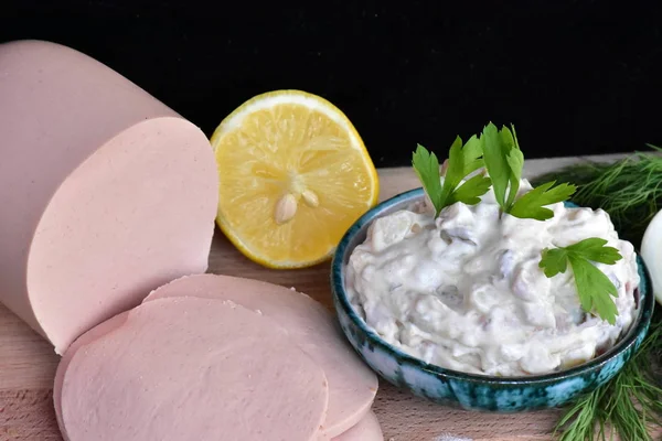 Ensalada Tradicional Rusa Cerca — Foto de Stock