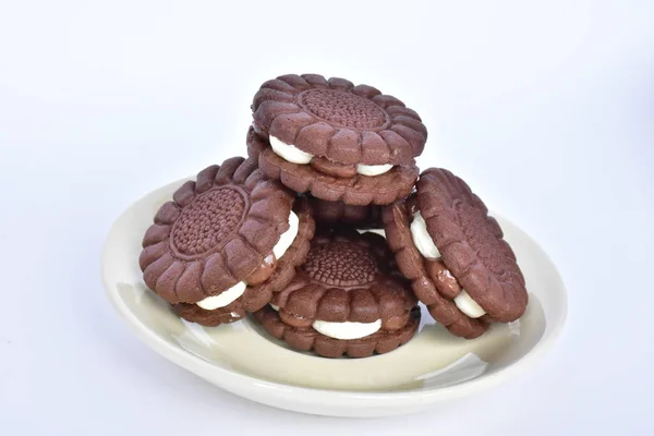 Čokoládové Cookies Zblízka — Stock fotografie