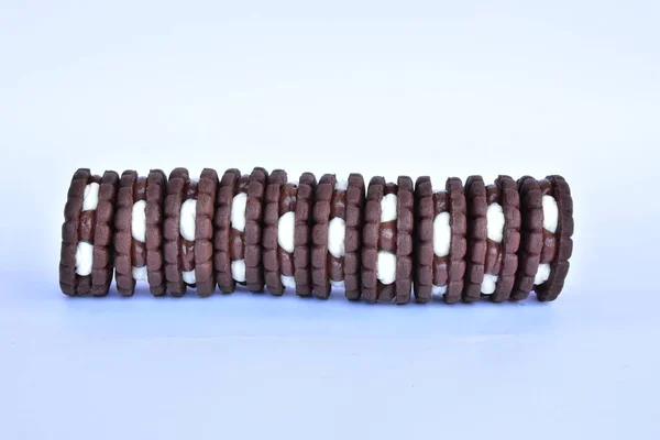 Galletas Redondas Chocolate Cerca —  Fotos de Stock