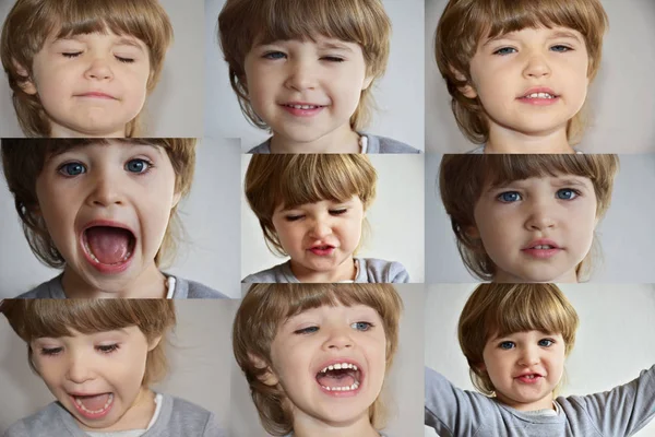 Piękny Portret Małego Chłopca Uśmiech — Zdjęcie stockowe