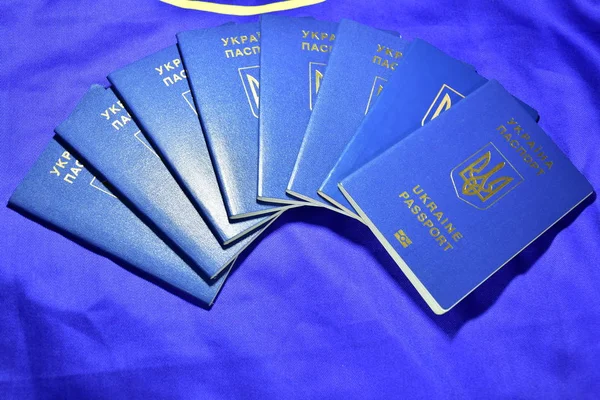 乌克兰公民的纸质护照 — 图库照片
