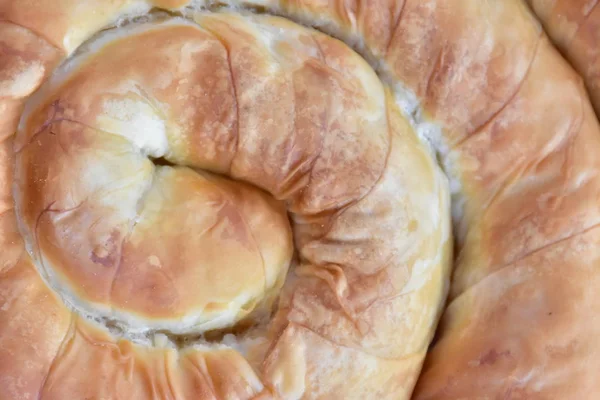 Cozinha Nacional Búlgara Banicza Com Brynza Rollini Com Queijo Brynza — Fotografia de Stock