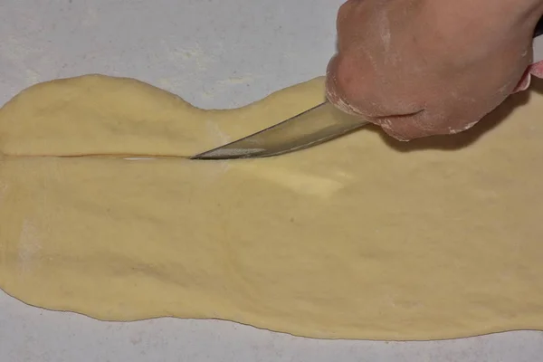 Pasta Grezza Concetto Processo — Foto Stock