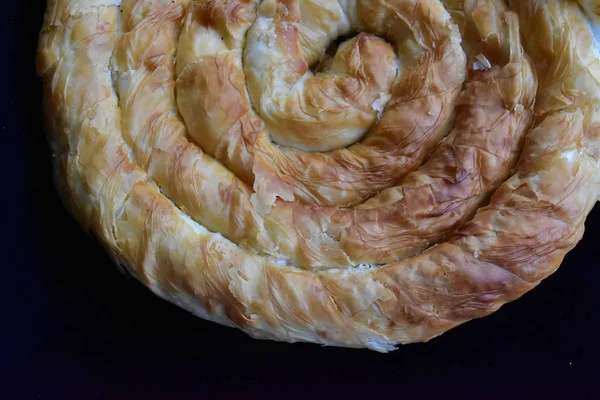 Cozinha Nacional Búlgara Banicza Com Brynza Rollini Com Queijo Brynza — Fotografia de Stock