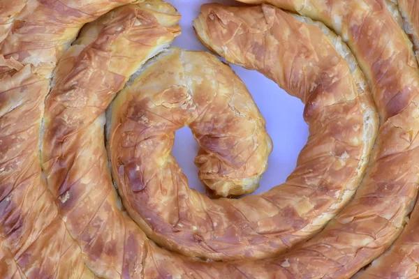 Cozinha Nacional Búlgara Banicza Com Brynza Rollini Com Queijo Brynza — Fotografia de Stock