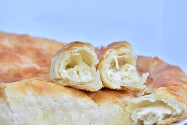 Bulgar Ulusal Mutfağı Brynza Ile Banicza Brynza Peyniri Ile Rollini — Stok fotoğraf