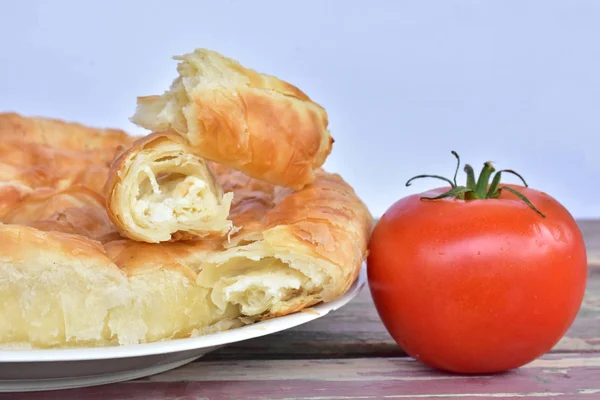 Bulgarian national cuisine, Banicza with brynza, Rollini with brynza cheese, cheese feta-brynza