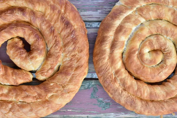 Cocina Nacional Búlgara Banicza Con Brynza Rollini Con Queso Brynza —  Fotos de Stock