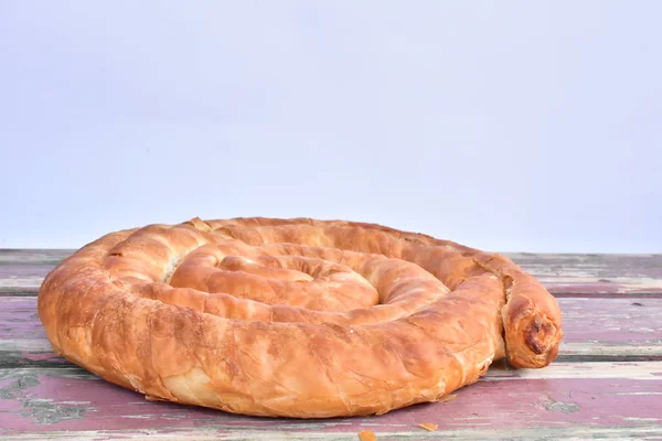 Cozinha Nacional Búlgara Banicza Com Brynza Rollini Com Queijo Brynza — Fotografia de Stock