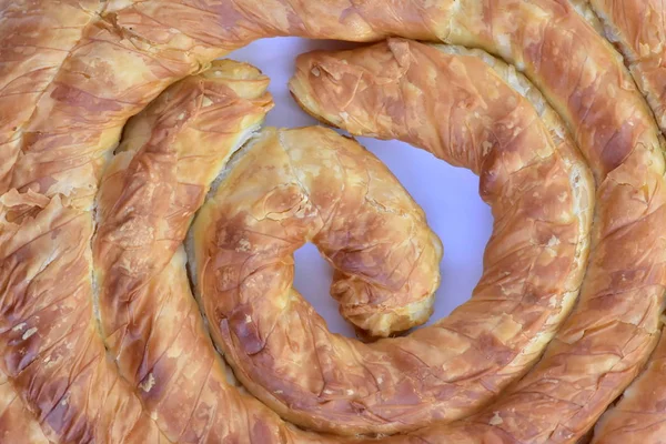 Cozinha Nacional Búlgara Banicza Com Brynza Rollini Com Queijo Brynza — Fotografia de Stock