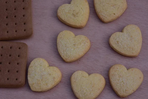 kalp şeklinde kurabiye yakın çekim 