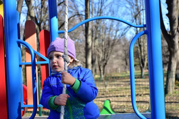 Beautiful Child Playing Playground — Stock Photo, Image