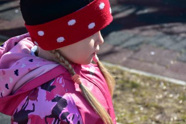beautiful little girl on playground 