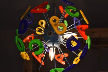 colorful plastic English alphabet letters 