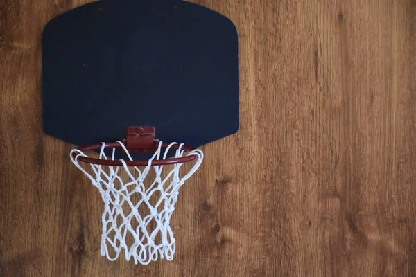Wooden Wall Basketball Hoop Net — Foto de Stock